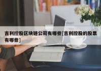 吉利控股区块链公司有哪些[吉利控股的股票有哪些]