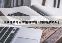 区块链公司云保链[区块链云储存是传销吗]