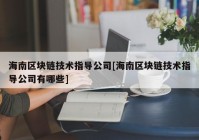 海南区块链技术指导公司[海南区块链技术指导公司有哪些]